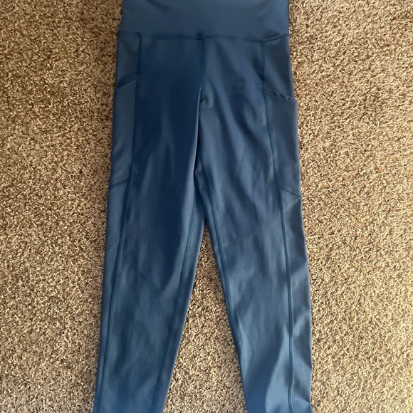 American Eagle Blue High-Waisted Leggings - Picture 1 of 3